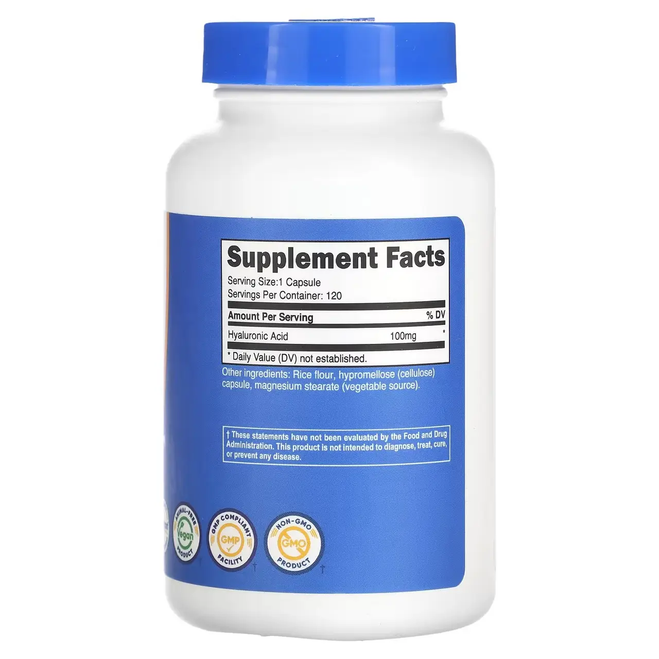 Гіалуронова кислота 100 мг 120 капс для хрящів суглобів шкіри Nutricost США Гіалуронова кислота 100 мг 120 капс для хрящів суглобів шкіри Nutricost США - Зображення 2